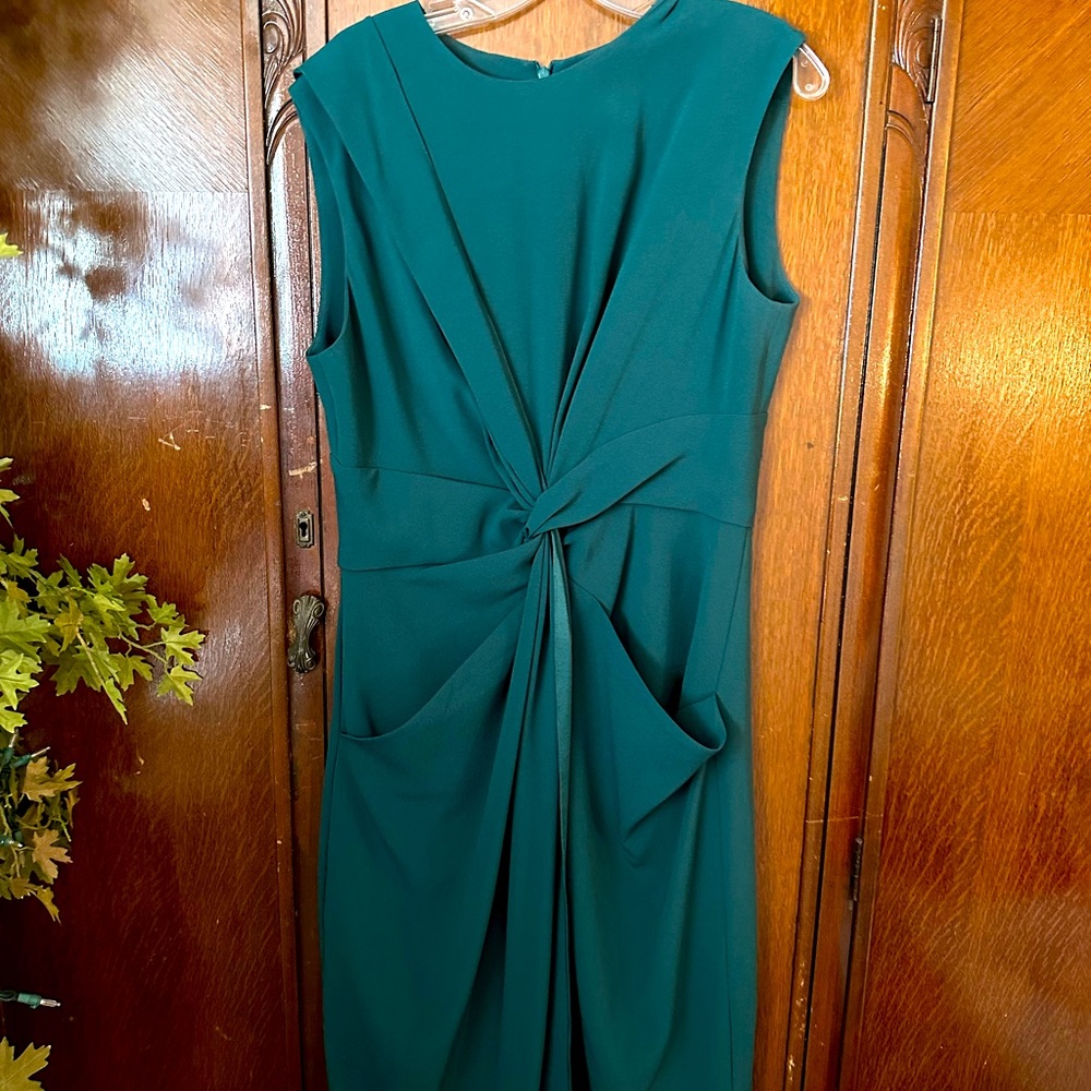 MM lafleur dark green dress.